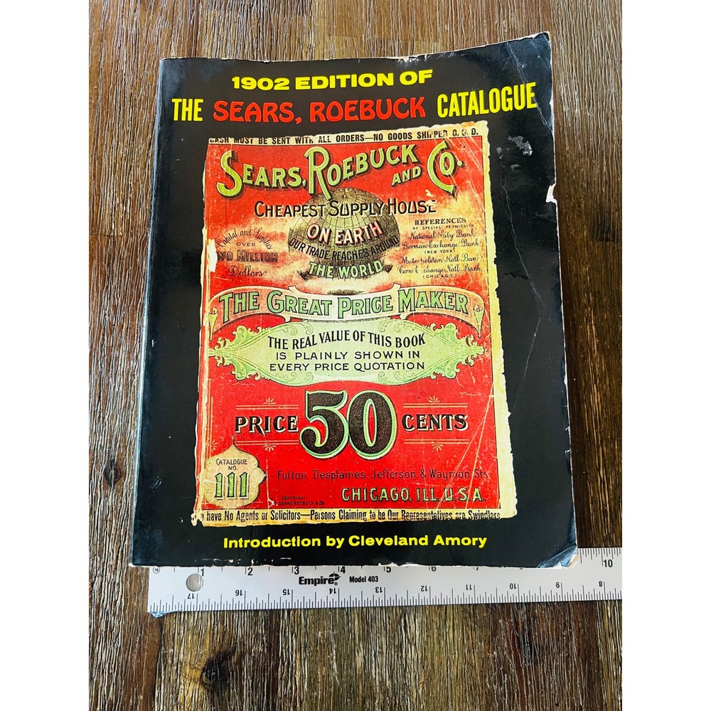 1902 Sears Roebuck Catalogue 1969 Reproduction Bounty Books Softcover Vintage